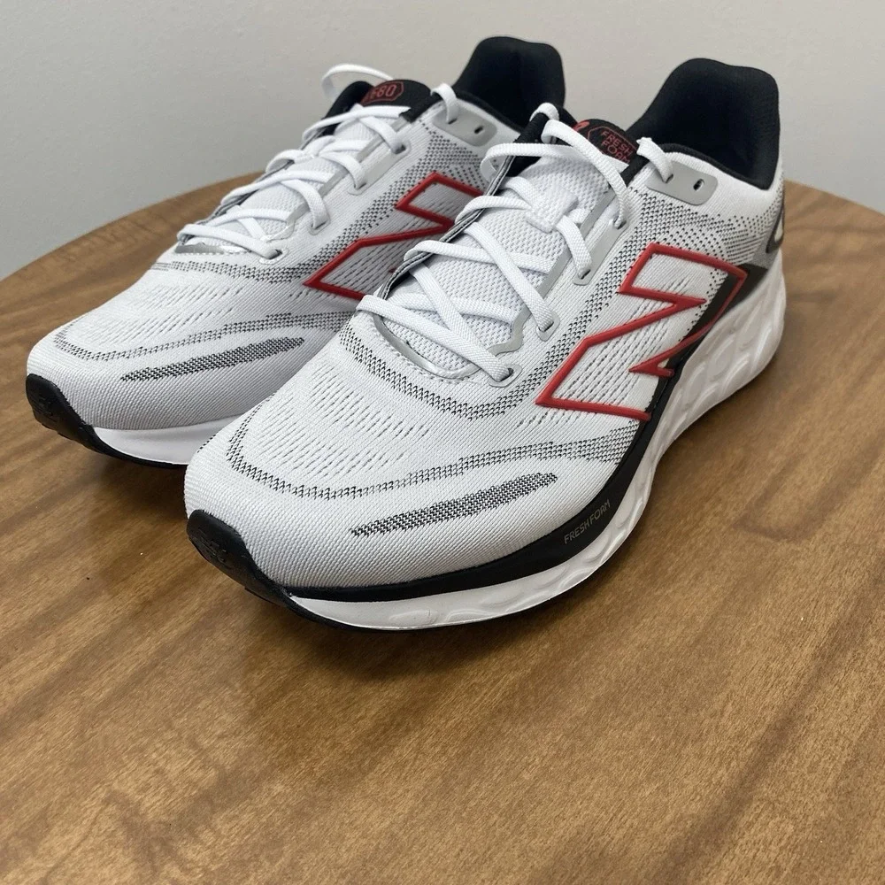 NEW BALANCE Fresh Foam 680v8 Running Shoes Sneakers White/Black Men's Size 11 US